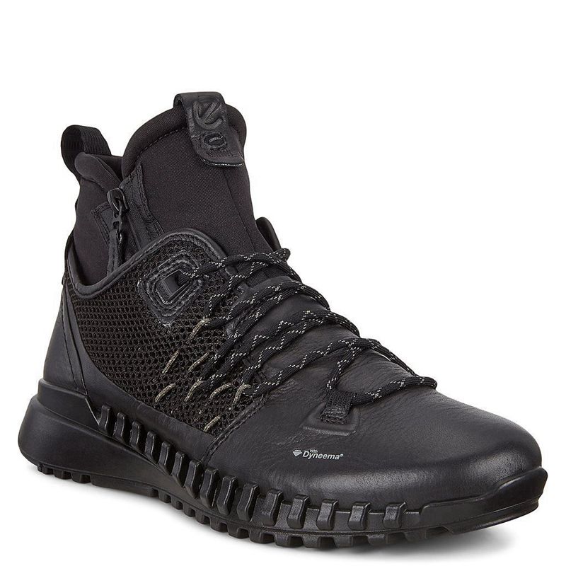 Men Boots Ecco Zipflex M - Sneakers Black - India RZGYDU205